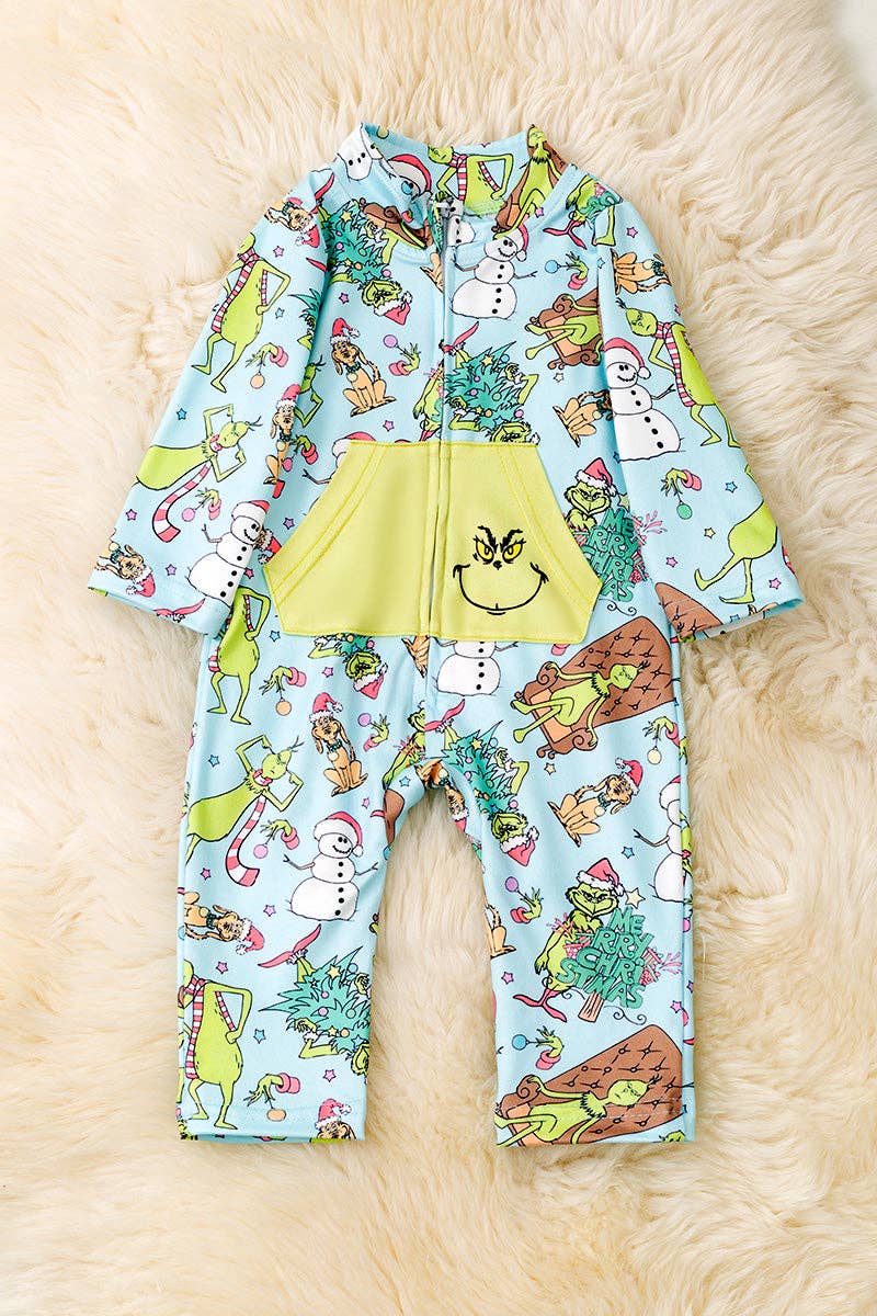 Christmas character printed boys baby romper