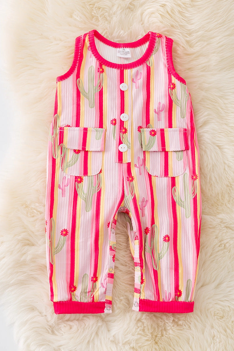 Stripped cactus romper
