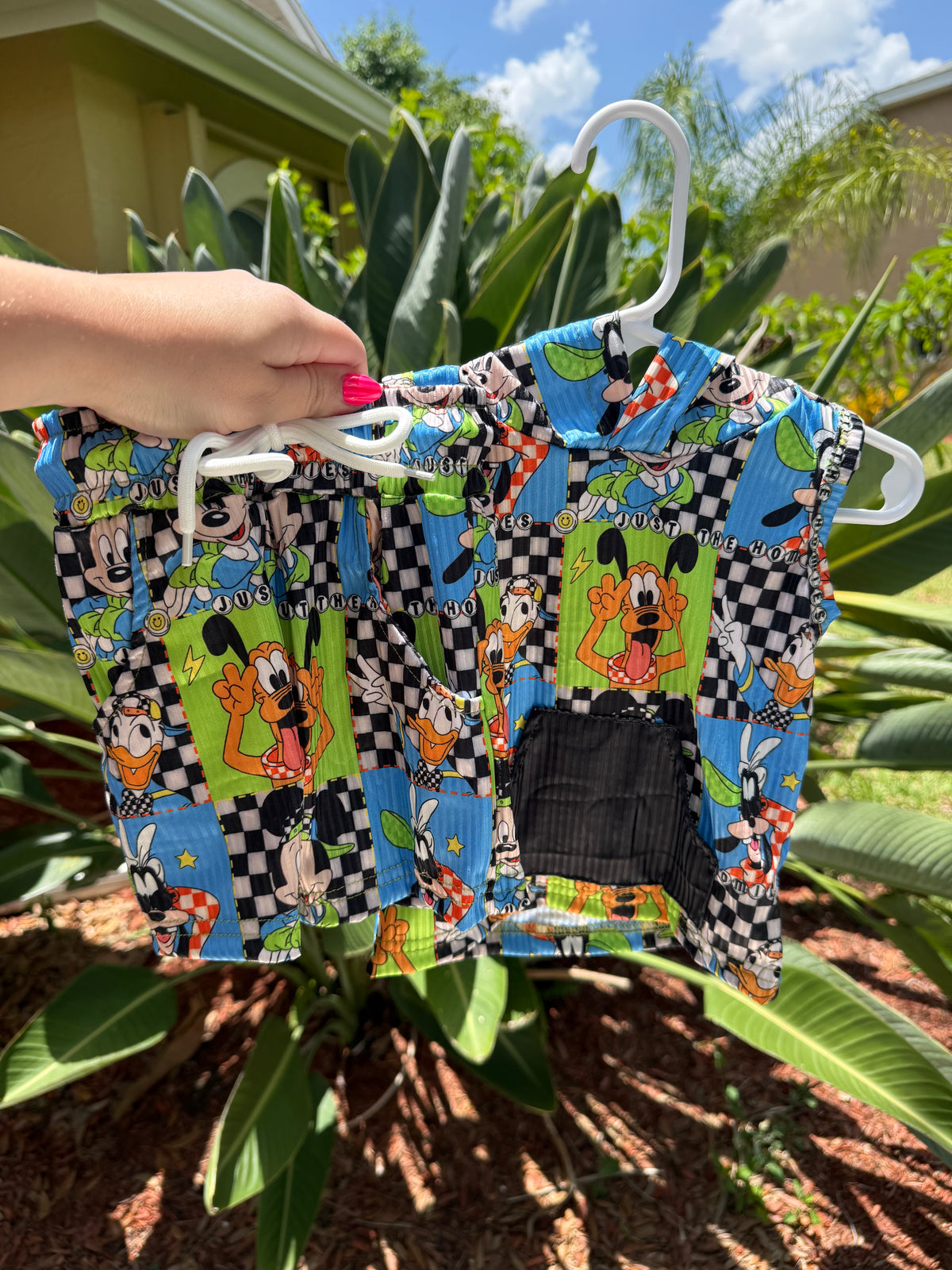 Checkered Mickey short set