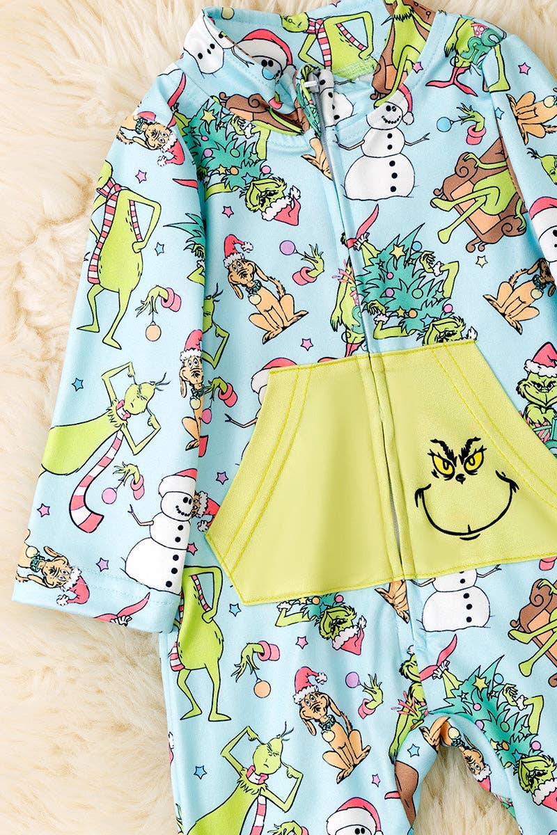 Christmas character printed boys baby romper
