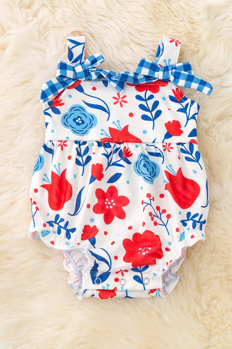 Red Floral Gingham Leo