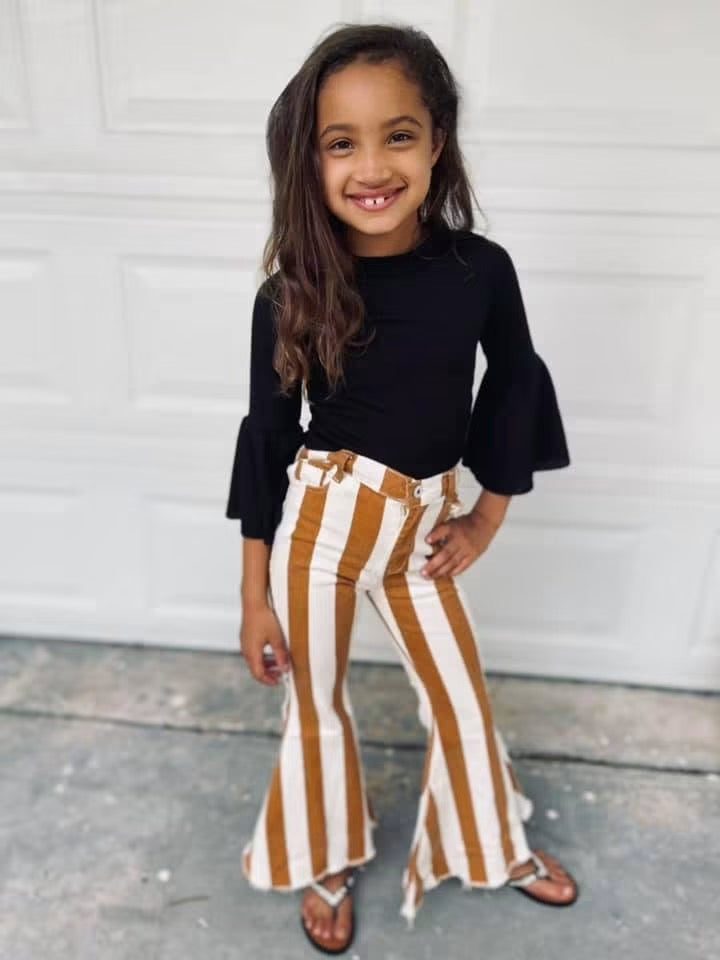 Rustic stripped jeans