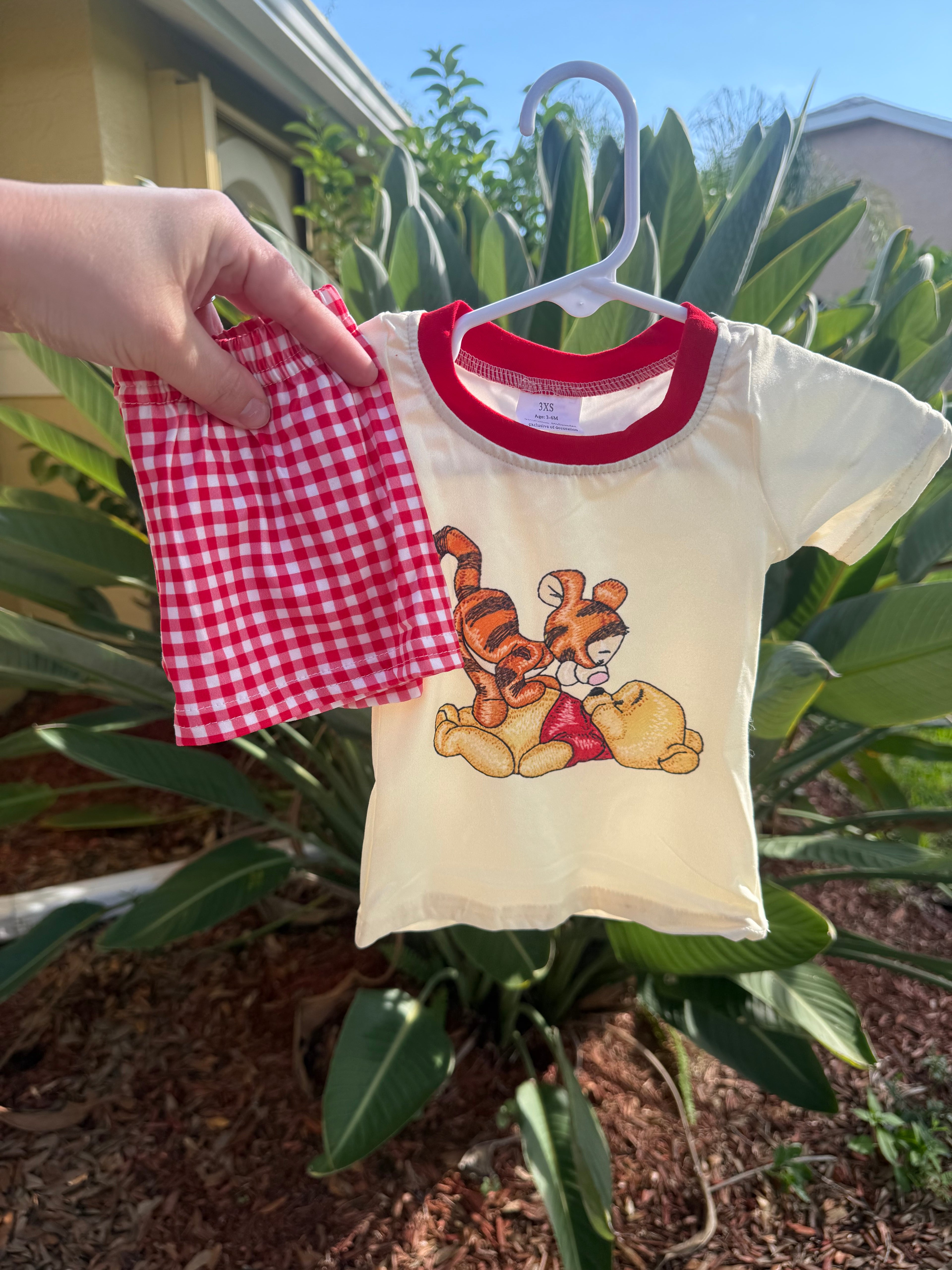 Pooh Gingham Short set