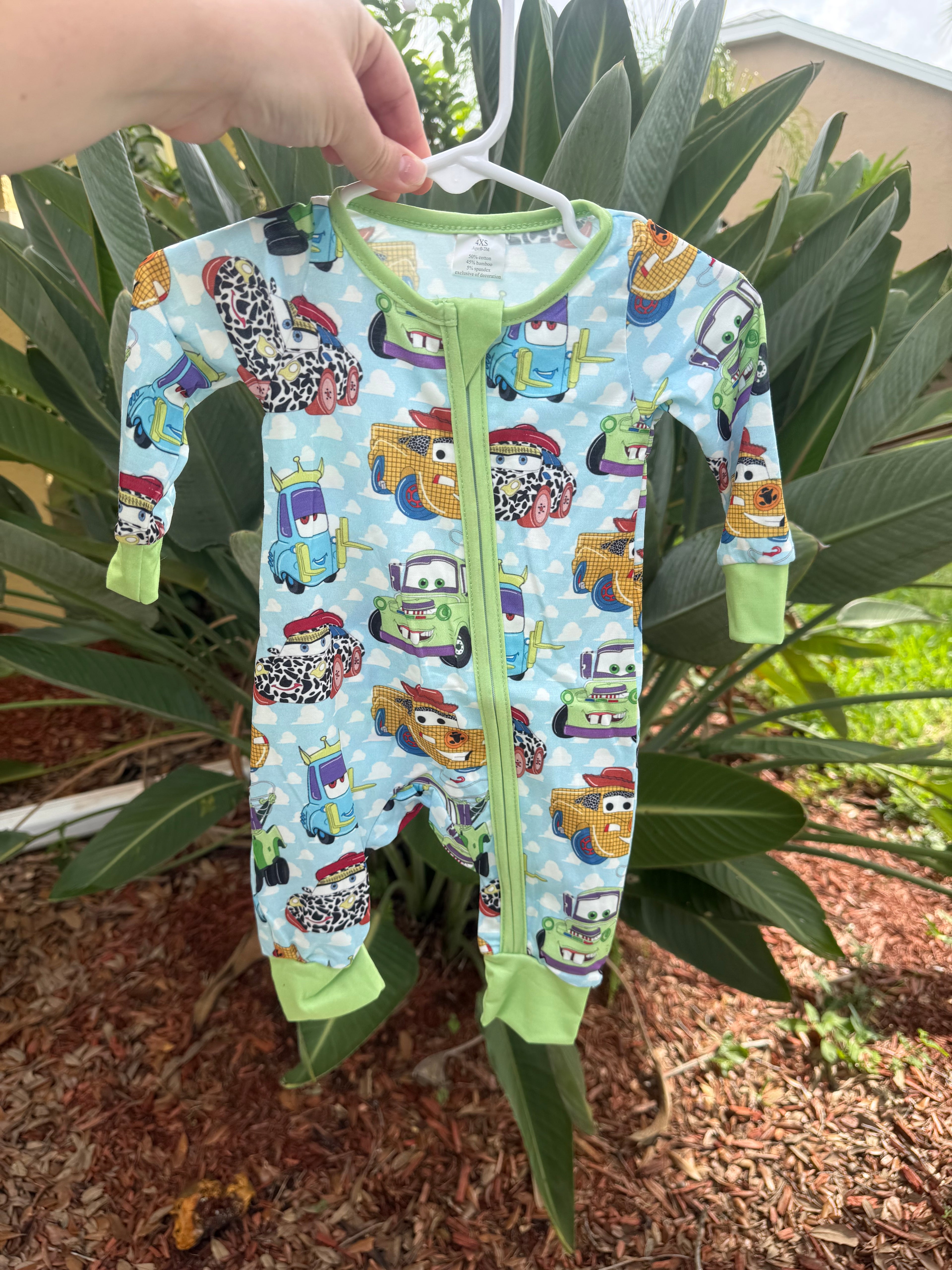 Cars & toys mashup romper