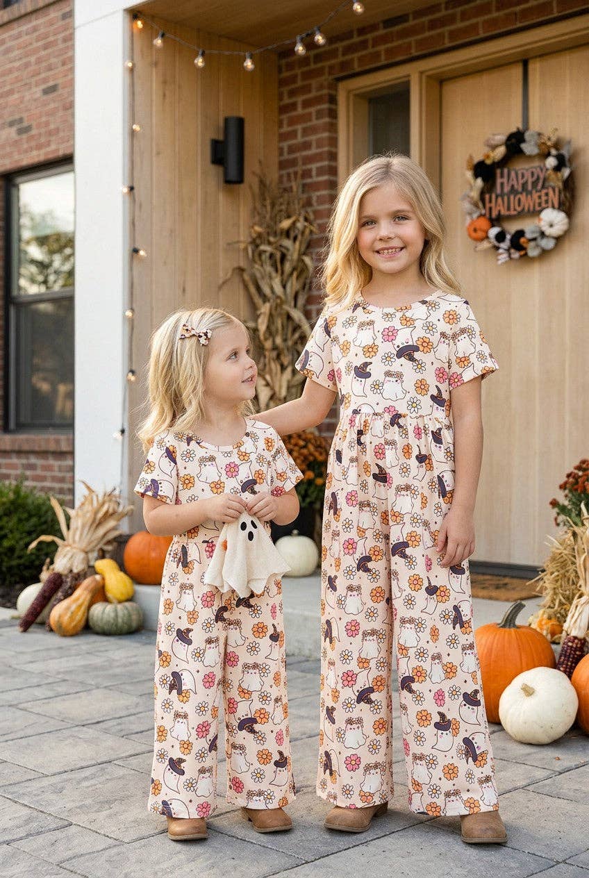 Floral & ghost romper