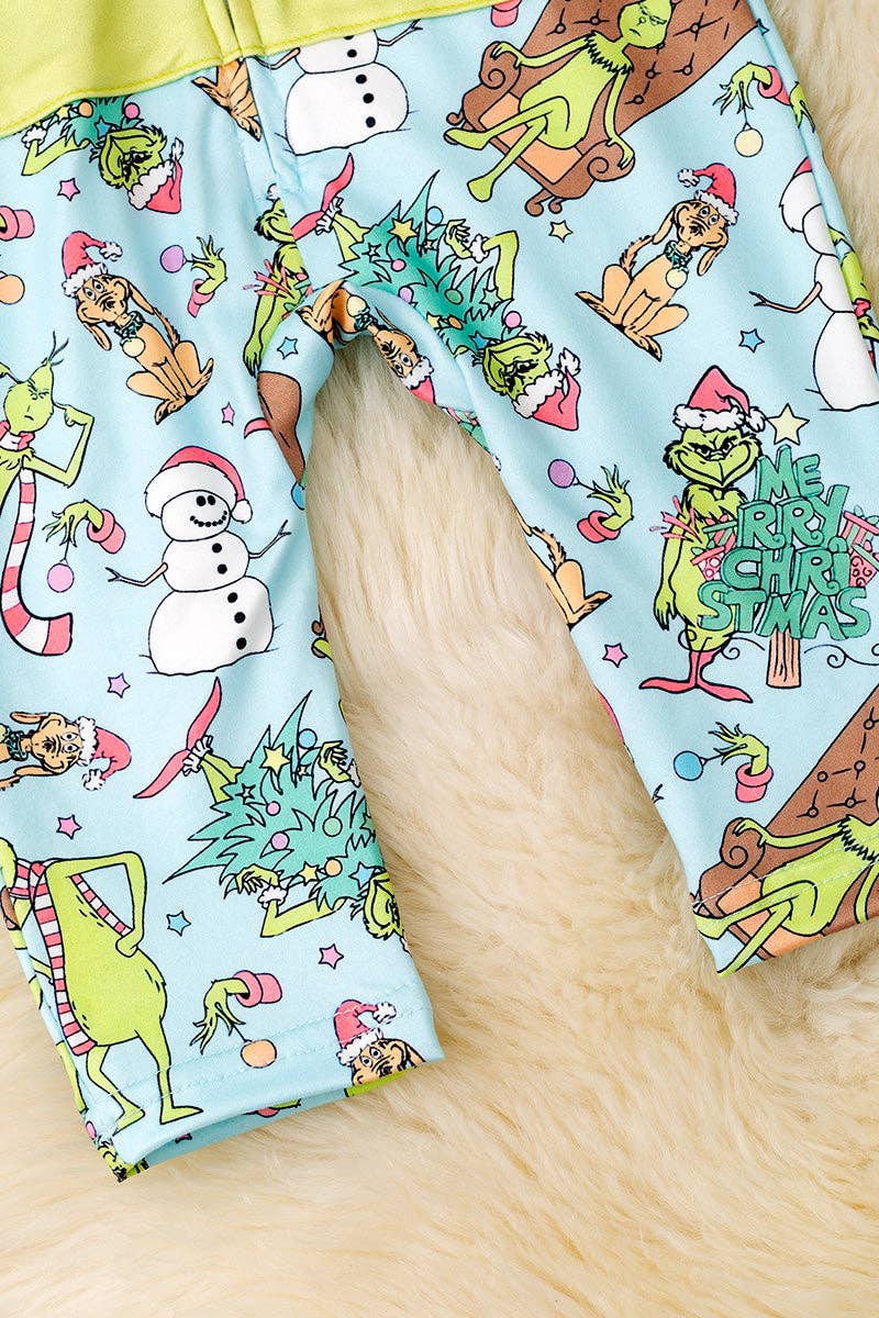 Christmas character printed boys baby romper