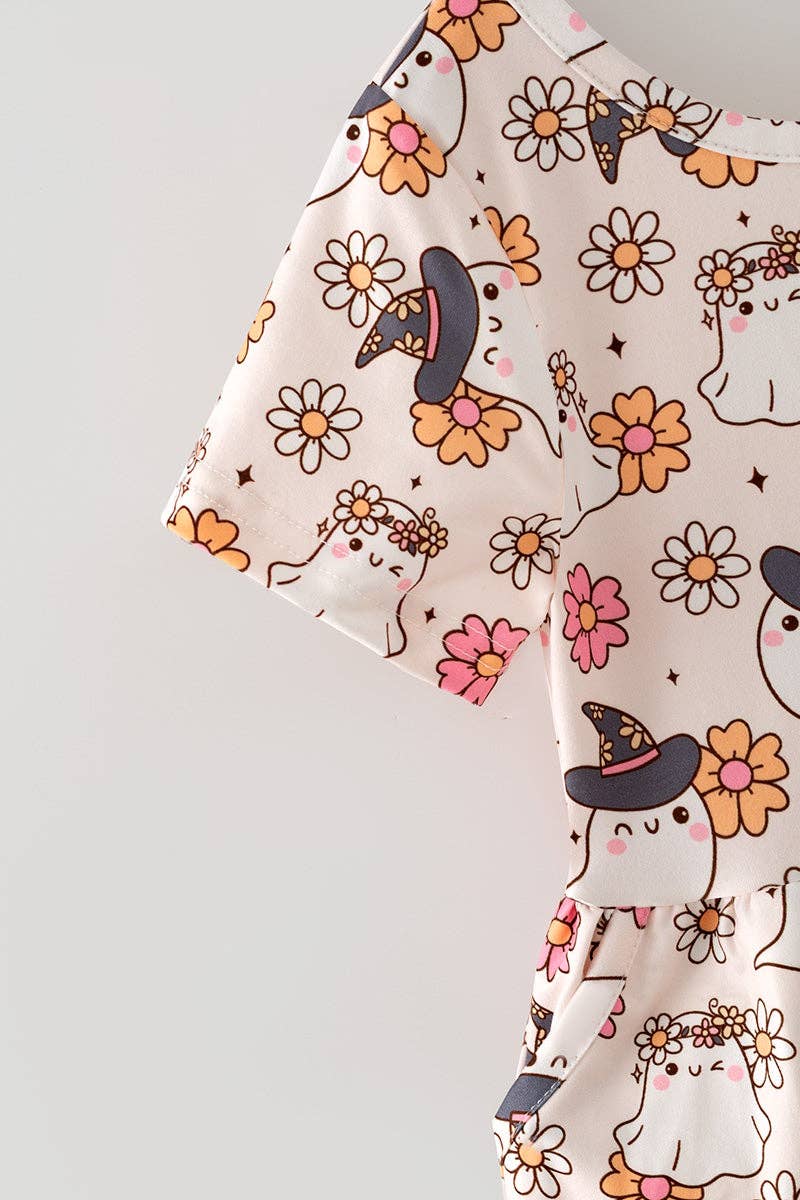 Floral & ghost romper